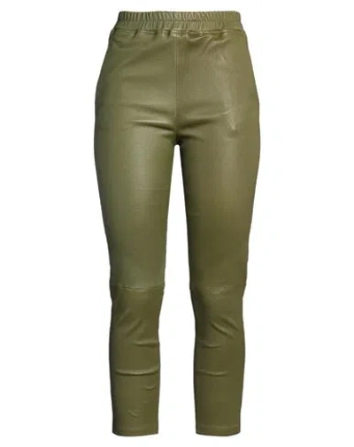 Arma Woman Pants Military Green Size 10 Lambskin