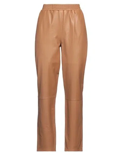 Arma Woman Pants Tan Size 14 Lambskin