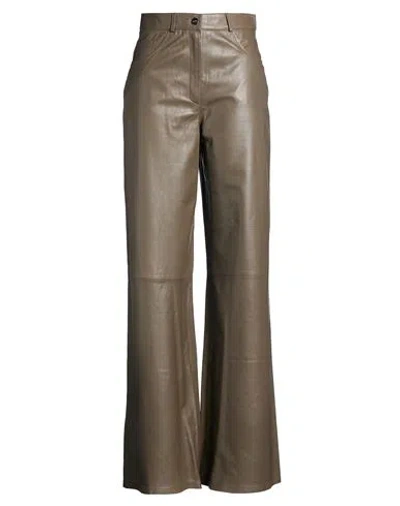 Arma Woman Pants Taupe Size 8 Lambskin In Multi