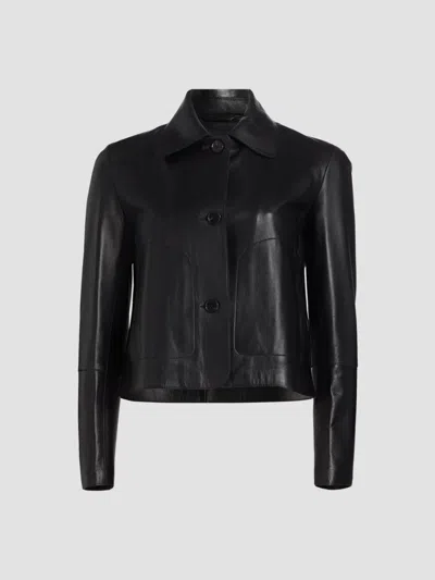 ARMA WOMEN'S EMY LEATHER CROP JACKET