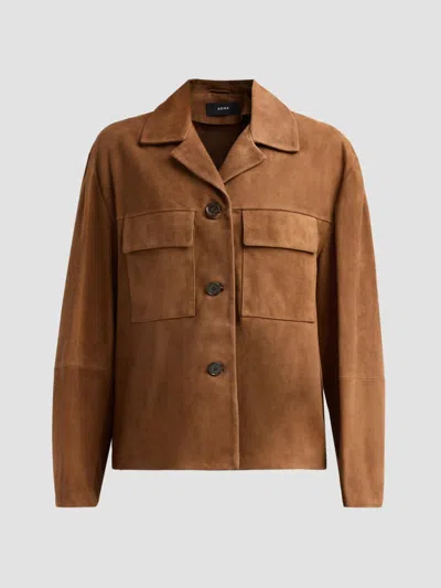 Arma Women's Flore Suede Jacket In Brown