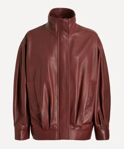 Arma Women's Paula Mahogony Leather Jacket In Brown