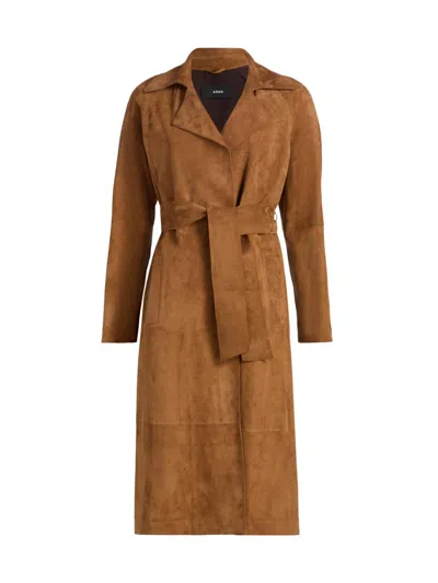 Arma Women's Yava Suede Belted Coat In Brown