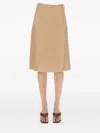 Arma Chic Front Button Mini Skirt In Neutral
