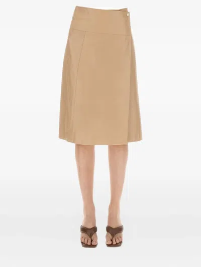 ARMA WRAP-EFFECT MIDI SKIRT