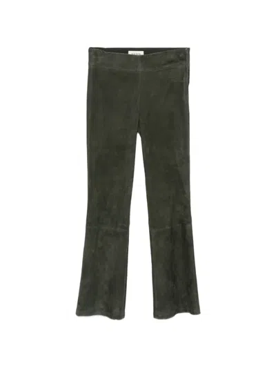 Arma Zaragoza Leather Trousers In Green