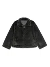 Arma Zip-front Faux-fur Jacket In Black