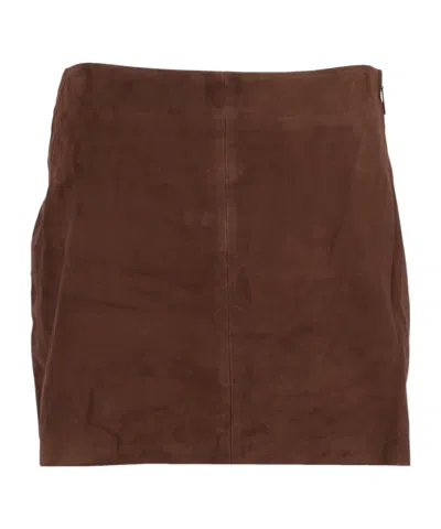 Arma Zippered Skirt In Red