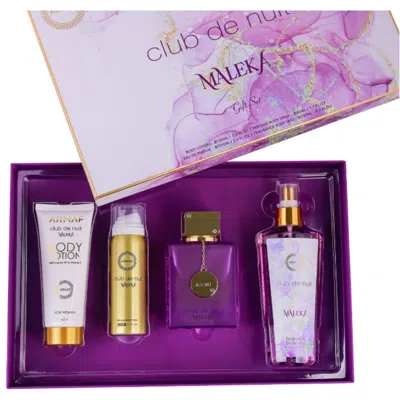 Armaf Ladies Maleka Club De Nuit Maleka Purple Gift Set Fragrances 6295199810804 In Transparent