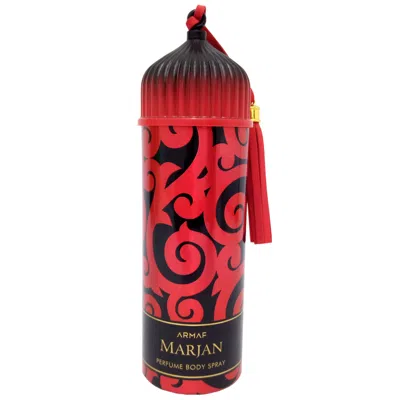 Armaf Ladies Marjan Red Body Spray 6.7 oz Fragrances 6294015100532 In Transparent