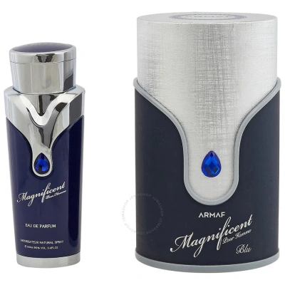 Armaf Men's Magnificent Blue Edp Spray 3.38 oz Fragrances 6294015138306 In Blue / Pink