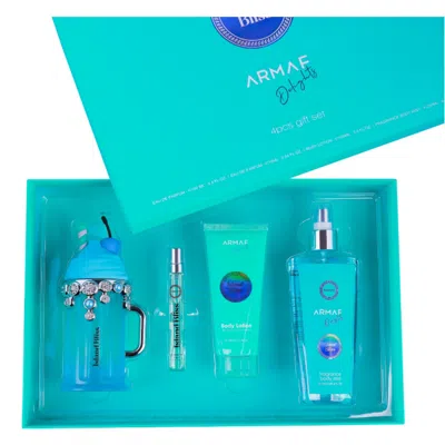Armaf Unisex Ms- Lux Delights Island Bliss Blue Gift Set Fragrances 6295199815441 In Transparent