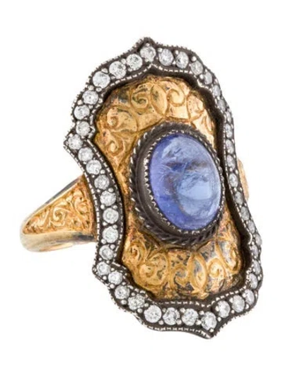 Pre-owned Arman Sarkisyan 2.20ct Tanzanite & Diamond Cocktail Ring In Multi