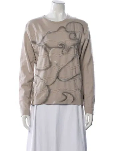 Pre-owned Armand Basi Printed Crew Neck Sweater In Neutral