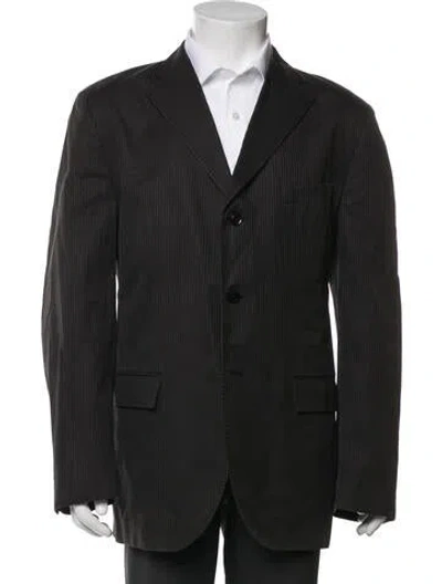 Pre-owned Armand Basi Striped Blazer In Black