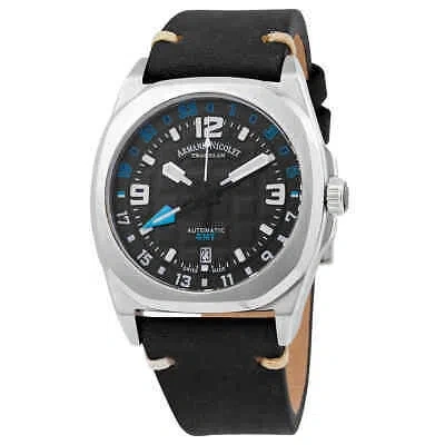 Pre-owned Armand Nicolet Jh9 Automatic Black Dial Men's Watch A663haa-nz-pk4140nr