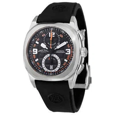 Pre-owned Armand Nicolet Jh9 Chronograph Automatic Black Dial Mens Watch A668haanogg4710n