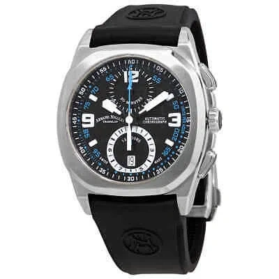 Pre-owned Armand Nicolet Jh9 Chronograph Automatic Black Dial Mens Watch A668haanzgg4710n
