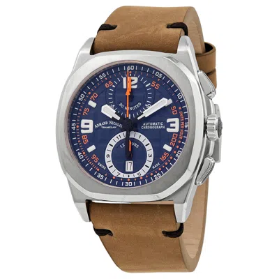 Armand Nicolet Jh9 Chronograph Automatic Blue Dial Men's Watch A668haa-bo-pk4140ca In Multi