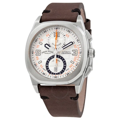 Armand Nicolet Jh9 Chronograph Automatic Silver Dial Men's Watch A668haa-ao-pk4140tm In Brown