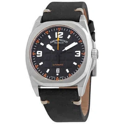 Pre-owned Armand Nicolet Jh9 Datum Automatic Black Dial Men's Watch A660haa-no-pk4140nr