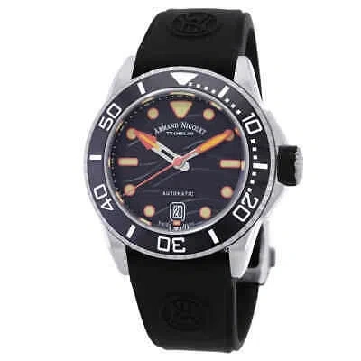 Pre-owned Armand Nicolet Jsh Automatic Black Dial Men's Watch A480pgn-no-gg4710n