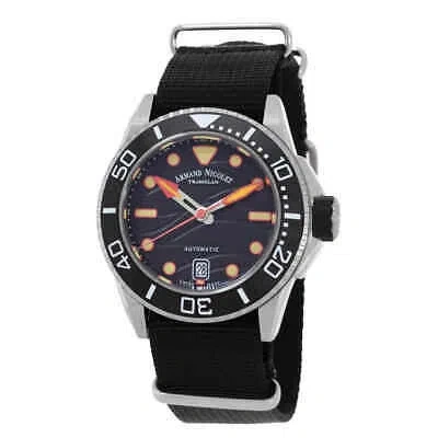 Pre-owned Armand Nicolet Jsh Automatic Black Dial Men's Watch A481pgn-no-bn22481aann