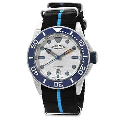 Pre-owned Armand Nicolet Jsh Automatic White Dial Men's Watch A480pgu-au-bn24480aanu