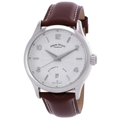 Armand Nicolet M02-4 Automatic Silver Dial Men's Watch A840aaa-ag-p140mr2 In Brown / Silver