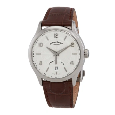 Armand Nicolet M02-4 Automatic Silver Dial Men's Watch A840aaa-ag-p840mr2 In Brown