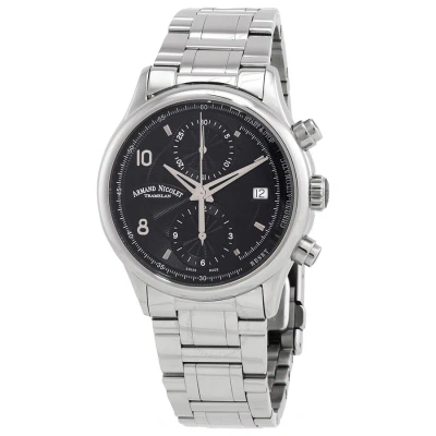 Armand Nicolet M02-4 Chronograph Automatic Black Dial Men's Watch A844aaa-nr-m9742 In Metallic