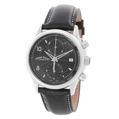 Armand Nicolet M02-4 Chronograph Automatic Black Dial Men's Watch A844aaa-nr-p140nr2 In Brown