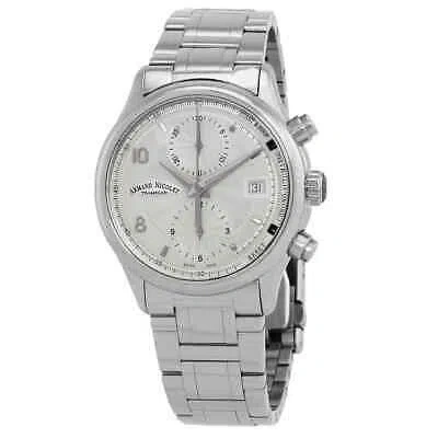 Pre-owned Armand Nicolet M02-4 Chronograph Automatic Silver Dial Men's Watch