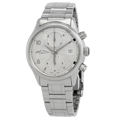 Armand Nicolet M02-4 Chronograph Automatic Silver Dial Men's Watch A844aaa-ag-m9742 In Metallic