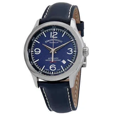 Pre-owned Armand Nicolet Mah Automatic Blue Dial Men's Watch A840haa-bu-p140bu2