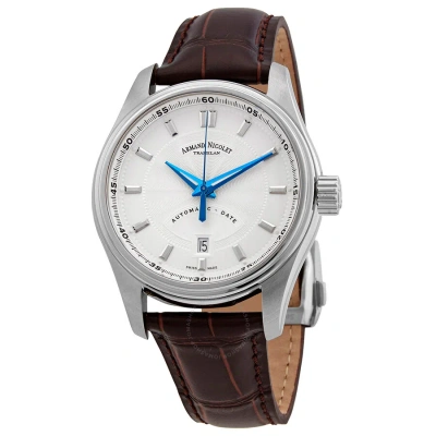 Armand Nicolet Mh2 Automatic Silver Dial Men's Watch A640a-ag-p840mr2 In Blue / Brown / Dark / Silver