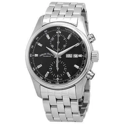Pre-owned Armand Nicolet Mh2 Chronograph Automatic Black Dial Men's Watch A647a-nr-ma2640a