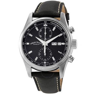 Armand Nicolet Mh2 Chronograph Automatic Black Dial Men's Watch A647a-nr-p140nr2
