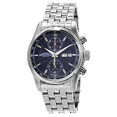 Pre-owned Armand Nicolet Mh2 Chronograph Automatic Blue Dial Men's Watch A647a-bu-ma2640a