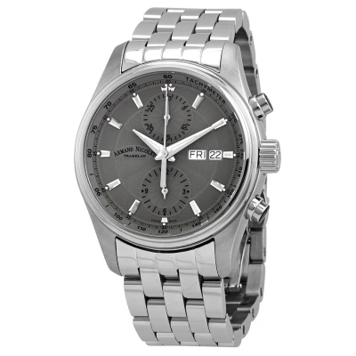 Armand Nicolet Mh2 Chronograph Automatic Grey Dial Men's Watch A647a-gr-ma2640a In Black