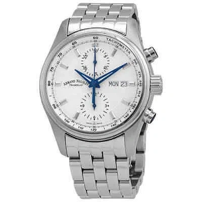 Pre-owned Armand Nicolet Mh2 Chronograph Automatic Silver Dial Men's Watch