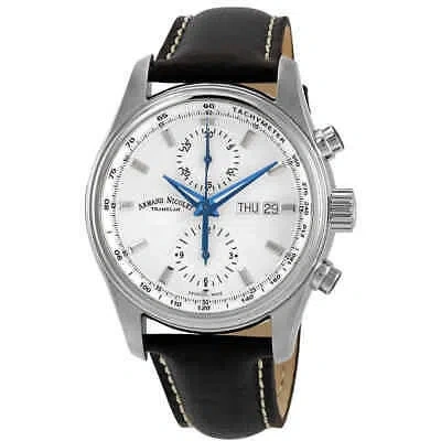 Pre-owned Armand Nicolet Mh2 Chronograph Automatic Silver Dial Men's Watcha647a-ag-p140nr2