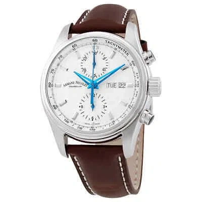 Pre-owned Armand Nicolet Mh2 Chronograph Automatic Silver Dial Mens Watch A647a-ag-p140mr2