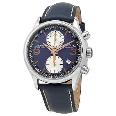 Pre-owned Armand Nicolet Mha Automatic Blue Dial Watch A844haa-bs-p140bu2