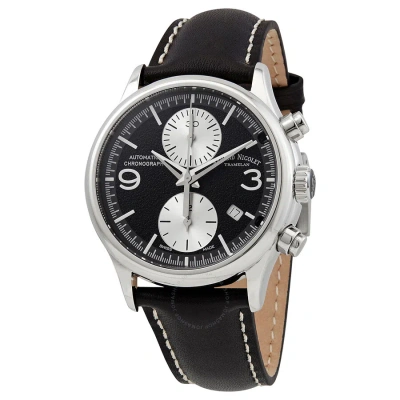 Armand Nicolet Mha Chronograph Automatic Black Dial Men's Watch A844haa-nr-p140nr2 In Black / Silver