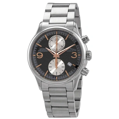 Armand Nicolet Mha Chronograph Automatic Black Dial Men's Watch A844haa-ns-m2850a In Metallic