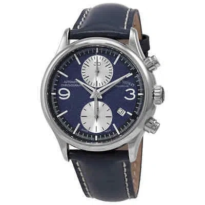 Pre-owned Armand Nicolet Mha Chronograph Automatic Dark Blue Dial Men's Watch