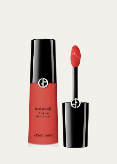 Armani Collezioni Luminous Silk Liquid Blush Cheek Tint In - Flaming Red