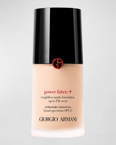 Armani Beauty Power Fabric+ Matte Foundation With Broad-spectrum Spf 25 In White