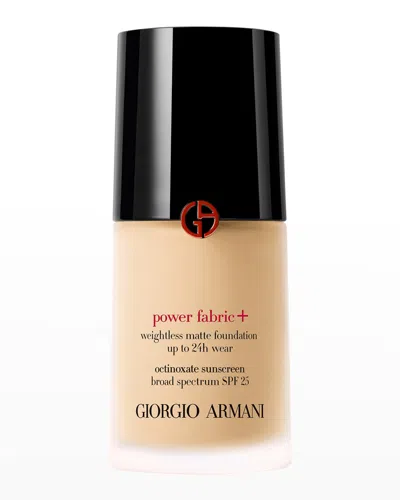 Armani Beauty Power Fabric+ Matte Foundation With Broad-spectrum Spf 25 In White